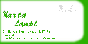 marta lampl business card